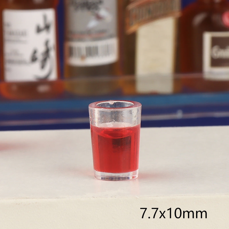 Wholesale Miniature Food Play Mini Red Wine Glass Accessories